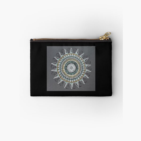 Artikelvorschau, Weißgold Grüne Mandala Achtsamkeit Kunst entworfen und verkauft von lozsart.