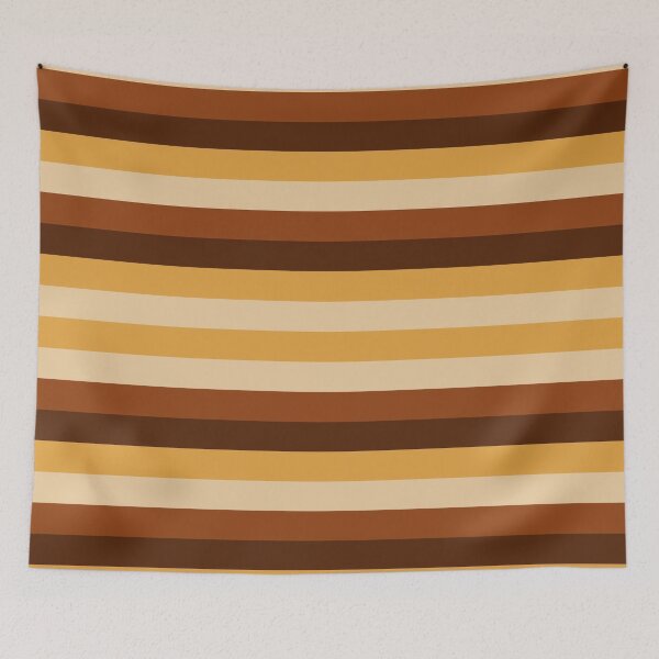 Item preview, Yellow, brown & Burnt Orange Stripes designed and sold by ZedColors.