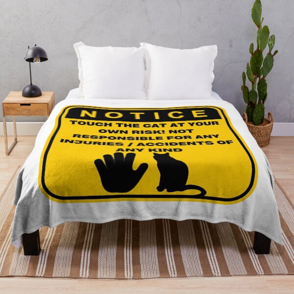 Item preview, NOTICE - Touch at your own risk (Cat) designed and sold by ArtsyCity.