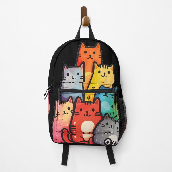 Item preview, Colorful Whimsical Cats designed and sold by ArtbyAiGallery.