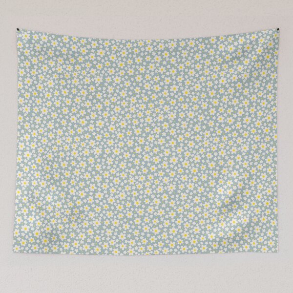 Aperçu de l'œuvre Daisy Calico - Crème et Bleu créée et vendue par Studio-Ithelda.