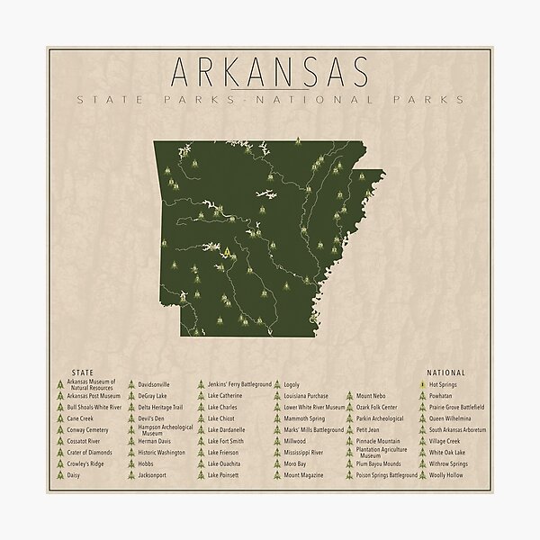 Vista previa del artículo con la obra «Parques de Arkansas», diseñado y vendido por FinlayMcNevin.