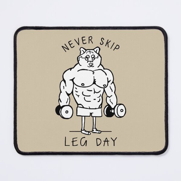 Item preview, Never Skip Leg Day Shiba designed and sold by Huebucket.