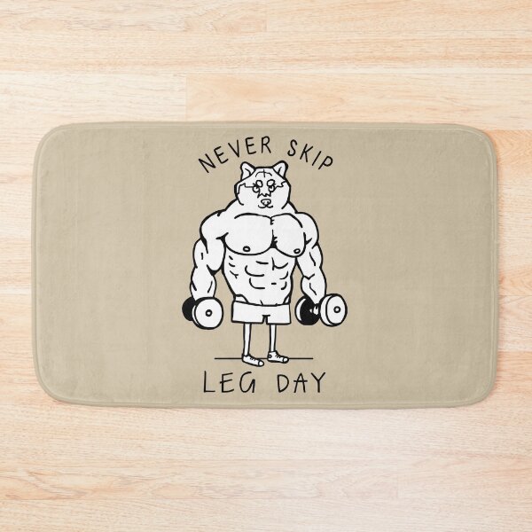 Item preview, Never Skip Leg Day Shiba designed and sold by Huebucket.