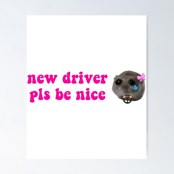 Item preview, Sad Hamster New Driver Pls Be Nice  designed and sold by funkyst.