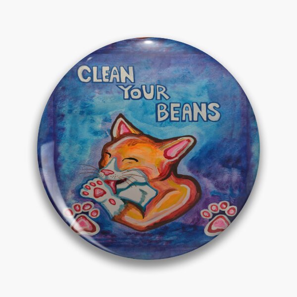 Item preview, Clean Your Beans Kitty Cat  designed and sold by Deborah Camp.