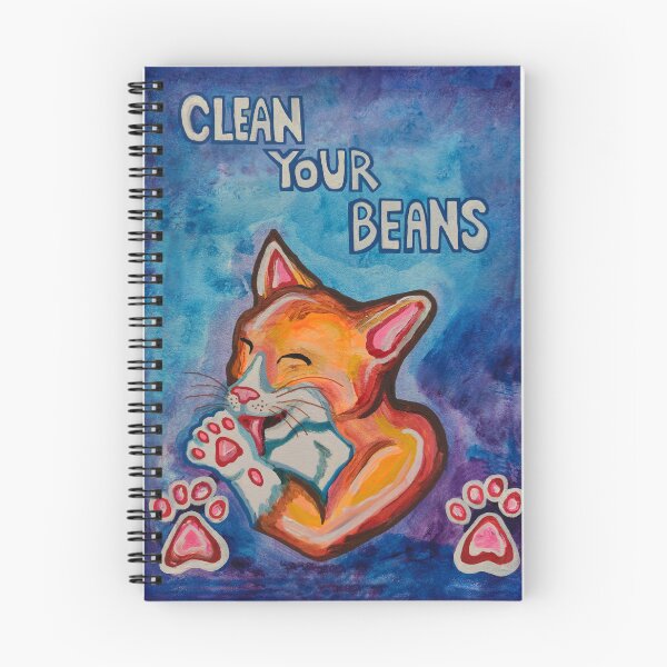 Item preview, Clean Your Beans Kitty Cat  designed and sold by Deborah Camp.
