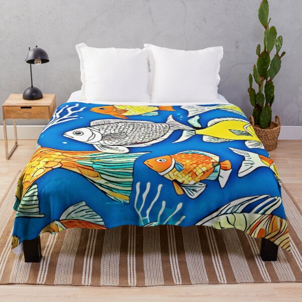 Item preview, Vibrant Oceanic Fish Art designed and sold by Health And Fitness Posts e-Store.