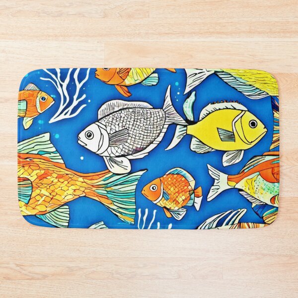 Item preview, Vibrant Oceanic Fish Art designed and sold by Health And Fitness Posts e-Store.