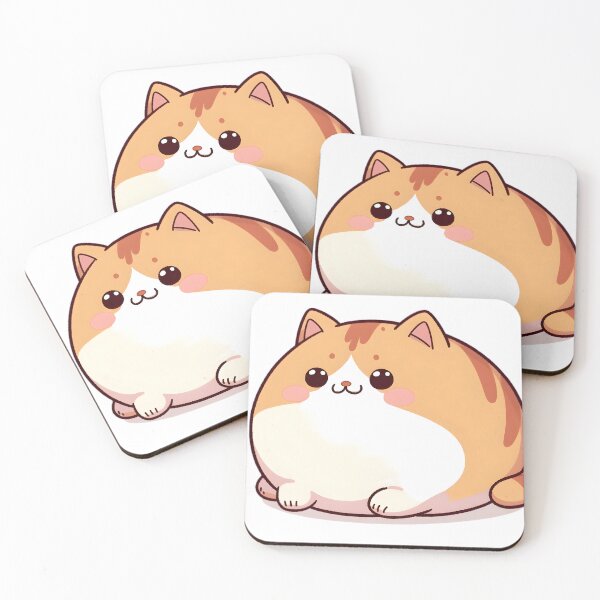 Item preview, Anime Fat Orange Tabby Cat Design - Irresistibly Cute Anime Cat Art designed and sold by PandaTShirtShop.