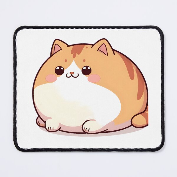 Item preview, Anime Fat Orange Tabby Cat Design - Irresistibly Cute Anime Cat Art designed and sold by PandaTShirtShop.