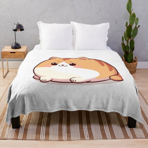 Item preview, Anime Fat Orange Tabby Cat Design - Irresistibly Cute Anime Cat Art designed and sold by PandaTShirtShop.
