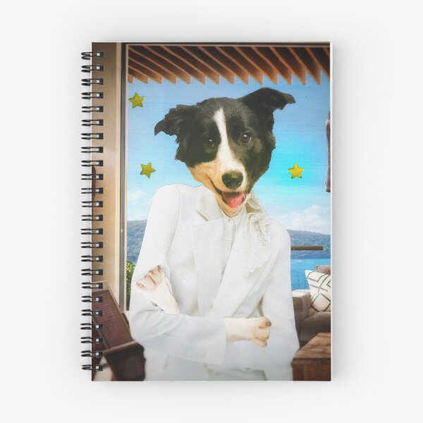 Item preview, Border Collie in a White Suit - 'Beach House Bitch'  designed and sold by Nikki Fortuin Arts & Crafts.