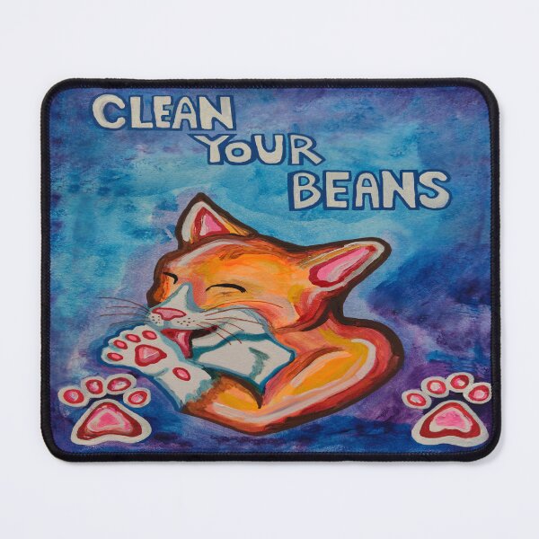 Item preview, Clean Your Beans Kitty Cat  designed and sold by Deborah Camp.