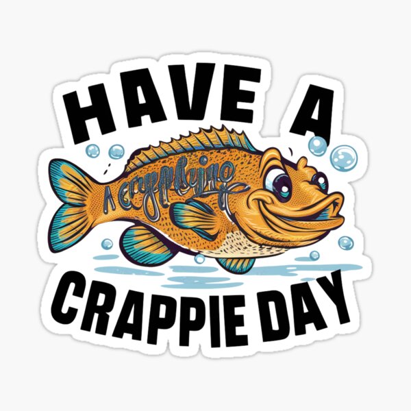 Crappie Fishing Decal, Lake River Crappie Fisherman Vinyl Decal