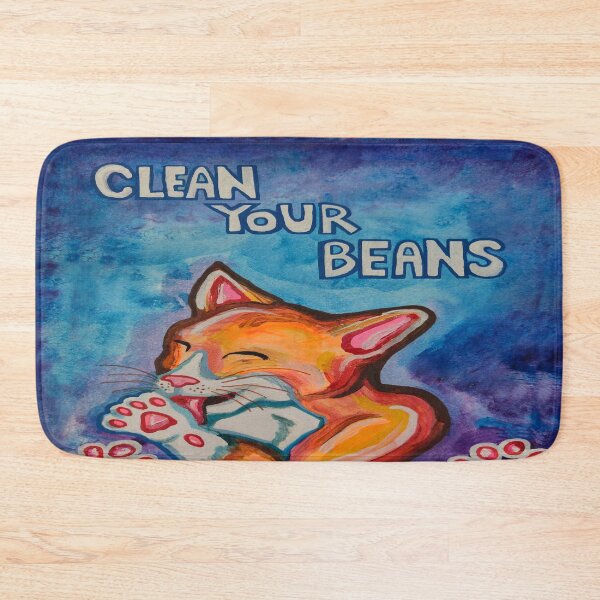 Item preview, Clean Your Beans Kitty Cat  designed and sold by Deborah Camp.