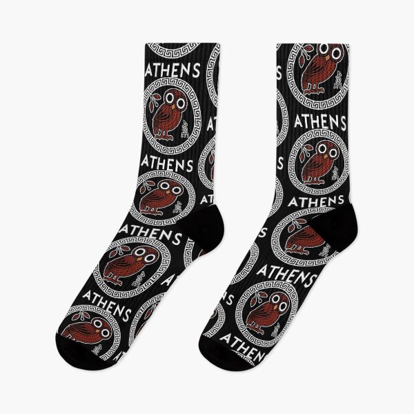 Item preview, Athens, Greece with Athenian Owl & Meander Pattern designed and sold by Happy Puppy Print On Demand.