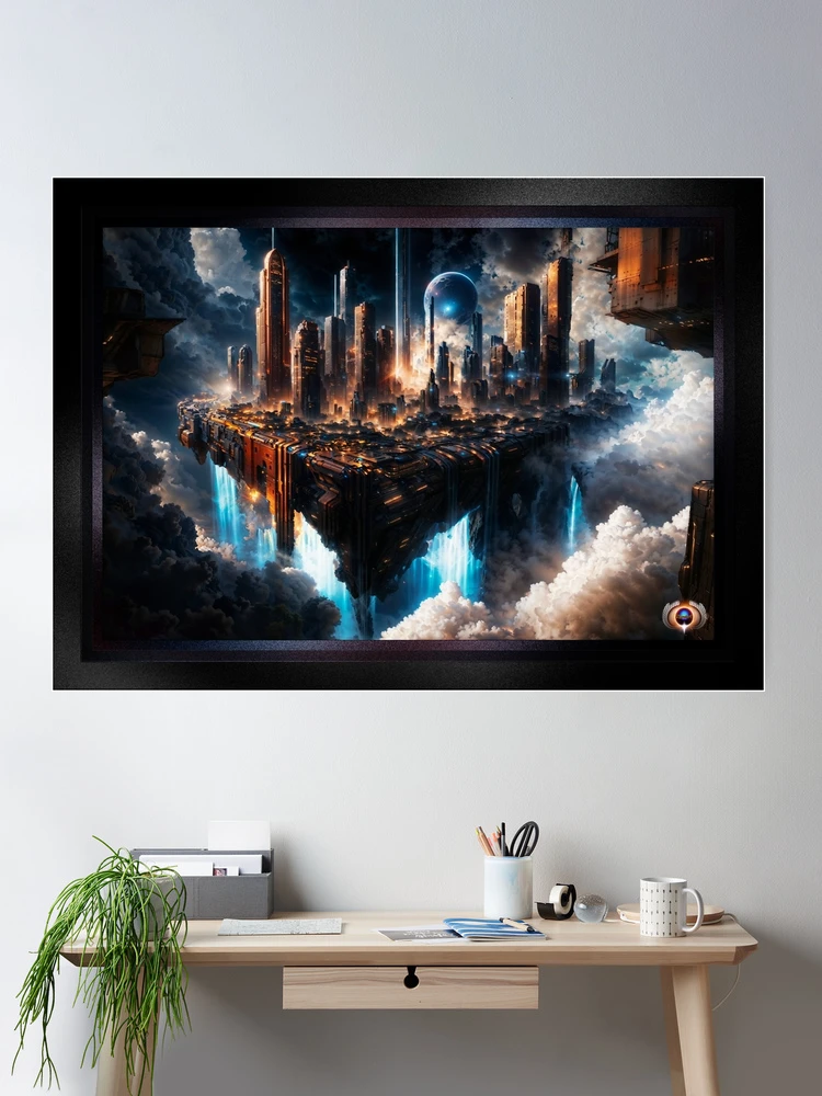 The Cloud City Of Traecus AI Concept Art by Xzendor7 - An Amazing Metropolis 2 The Cloud City Of Traecus Captivating AI Concept Art by Xzendor7 Room Decor Poster Art Print