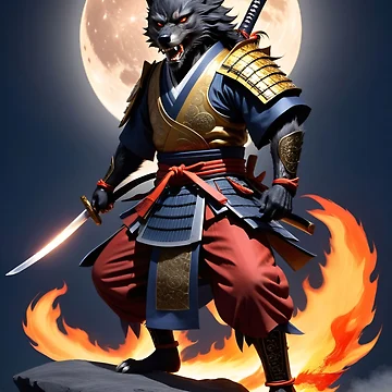 Artwork thumbnail, Samurai Werewolf by ChimericCreate