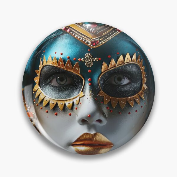 Item preview, Lizzie in Mardi Gras Mask designed and sold by OccultDreams.