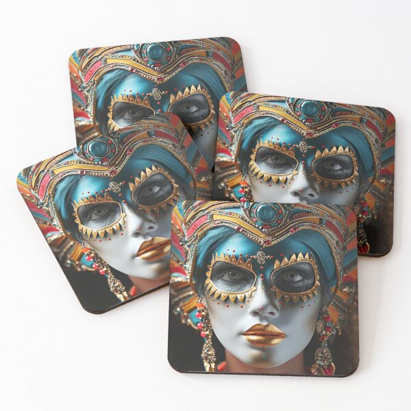 Item preview, Lizzie in Mardi Gras Mask designed and sold by OccultDreams.