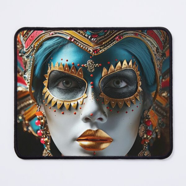Item preview, Lizzie in Mardi Gras Mask designed and sold by OccultDreams.