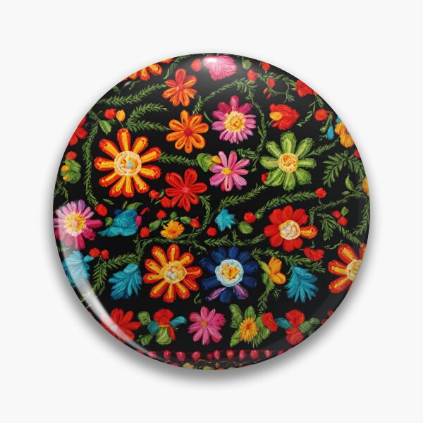 Item preview, Traditional Mexican Floral Embroidery designed and sold by Tom-Johnson.