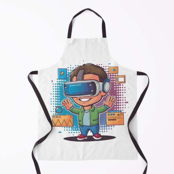 Item preview, A Boy Wearing VR Headset For Gamers Colorful designed and sold by HobbiesPrints.