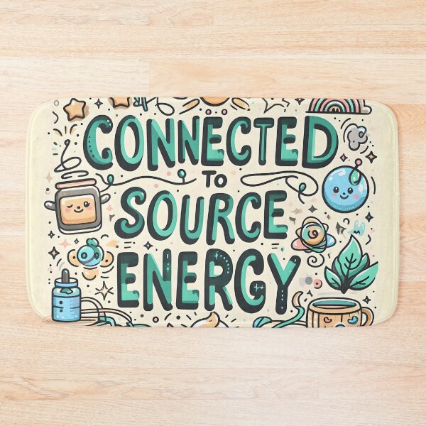 Item preview, Connected to source energy, typography,PUN designed and sold by maxmaj.