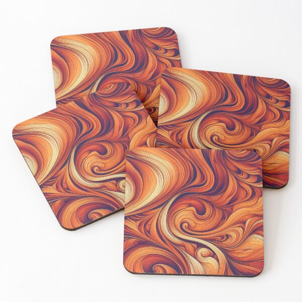 Item preview, Orange Irregular Organic Lines Seamless Pattern - Abstract Art Gift designed and sold by asbno19.