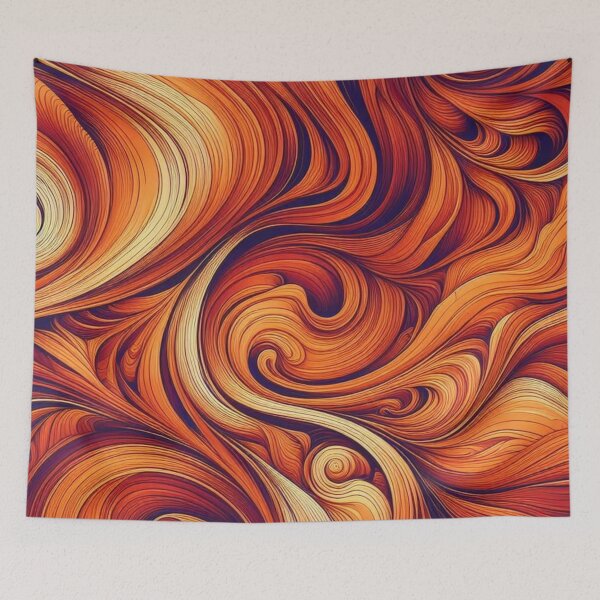 Item preview, Orange Irregular Organic Lines Seamless Pattern - Abstract Art Gift designed and sold by asbno19.