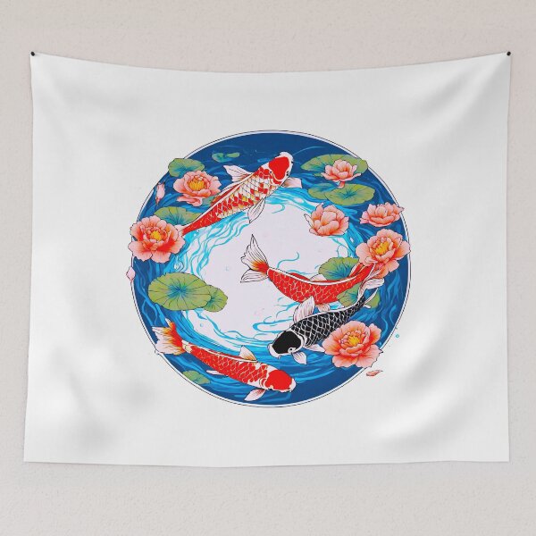Item preview, Circling Koi Fish Blossom Oasis 2 designed and sold by Tom-Johnson.