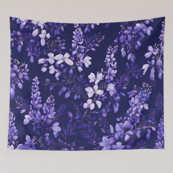 Item preview, Indigo Wisteria Midnight Florals Design designed and sold by Tom-Johnson.