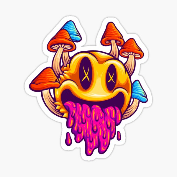 Item preview, Funny psychedelic mushrooms designed and sold by ShopMaxiDesigns.