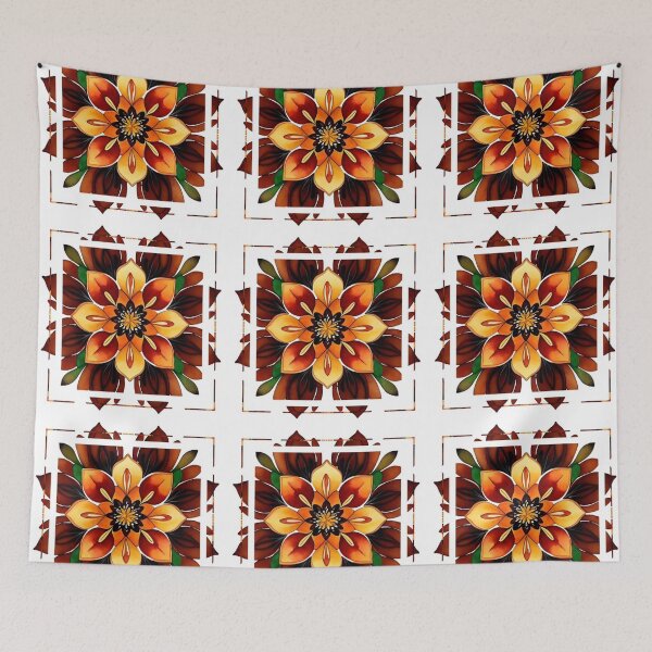 Item preview, Framed Sienna Flowers designed and sold by Dana Roper.
