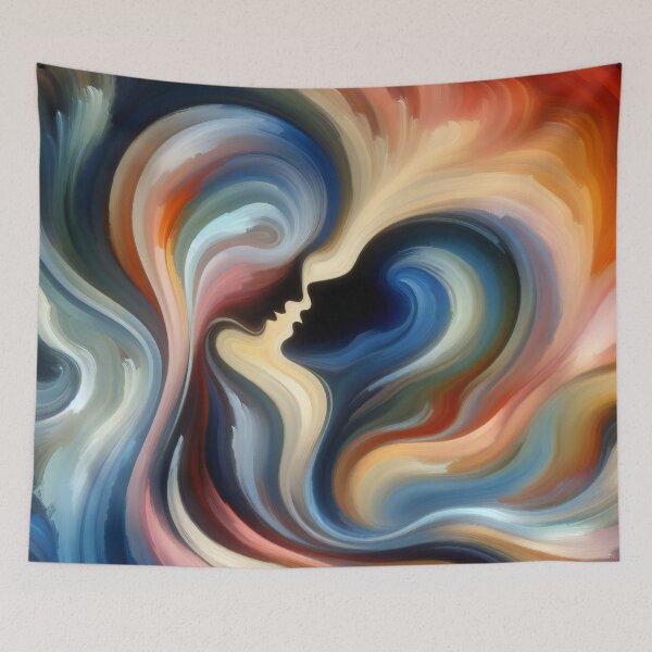 Item preview, Eternal Embrace A Melding of Souls in Swirls designed and sold by ArtComixHaven.