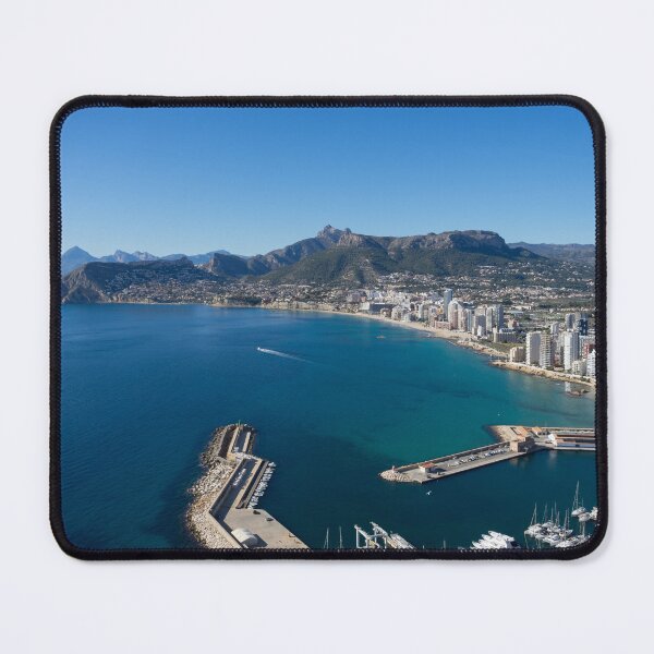 Item preview, Marina and coast in Calpe, blue Mediterranean Sea designed and sold by Adriana Mueller.
