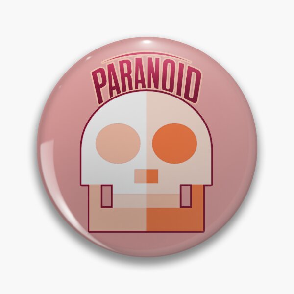 Item preview, Paranoid. Orange skull designed and sold by NickTaroDesign.
