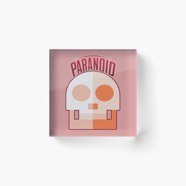Item preview, Paranoid. Orange skull designed and sold by NickTaroDesign.