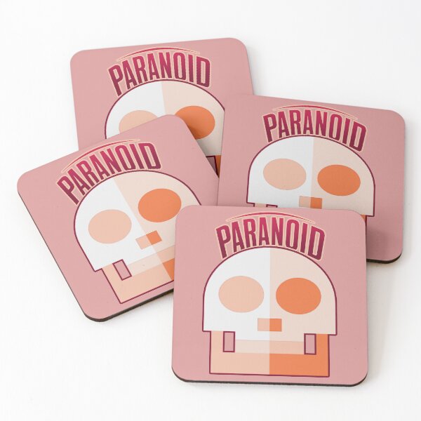 Item preview, Paranoid. Orange skull designed and sold by NickTaroDesign.