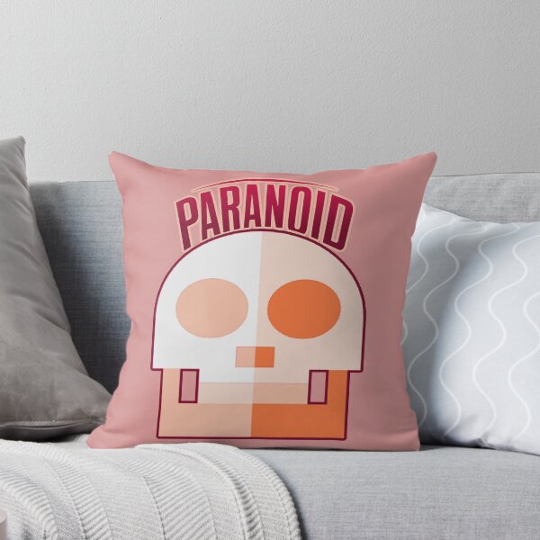 Item preview, Paranoid. Orange skull designed and sold by NickTaroDesign.