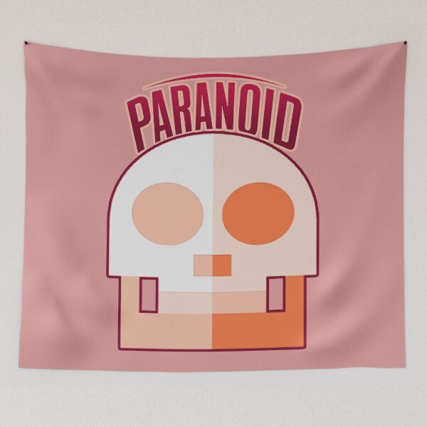 Item preview, Paranoid. Orange skull designed and sold by NickTaroDesign.