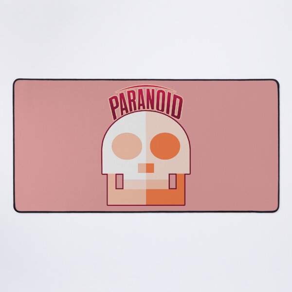 Item preview, Paranoid. Orange skull designed and sold by NickTaroDesign.