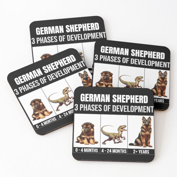 Item preview, Funny German Shepherd 3 Phases Of Development designed and sold by BCreative4U.