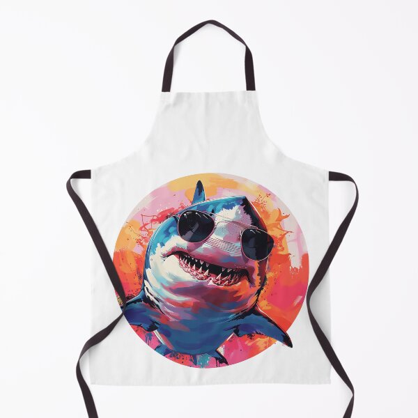 Item preview, Shark in Sunglasses Aloha Retro Hawaii Beach Jawsome  designed and sold by ArtFromBeyond.