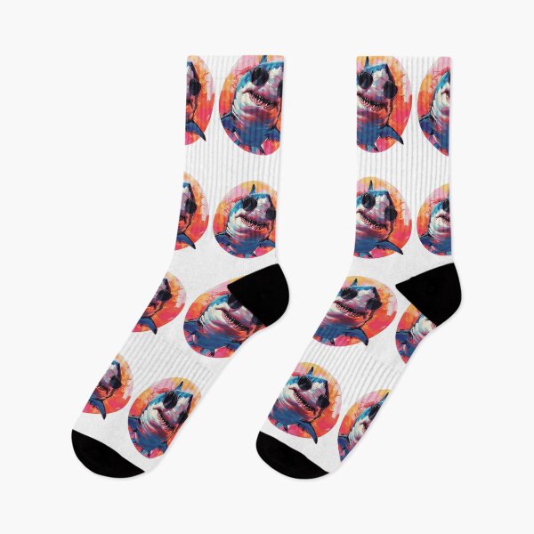 Item preview, Shark in Sunglasses Aloha Retro Hawaii Beach Jawsome  designed and sold by ArtFromBeyond.