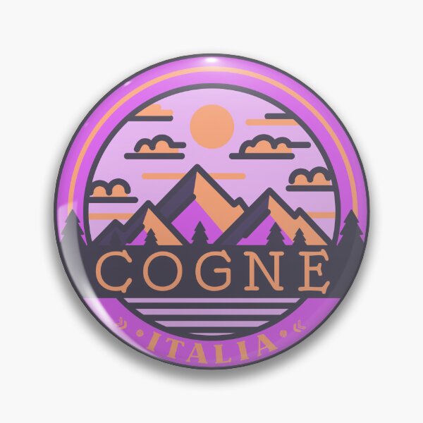 Item preview, Cogne Italia minimalist landscape badge  designed and sold by InvestingRoad.
