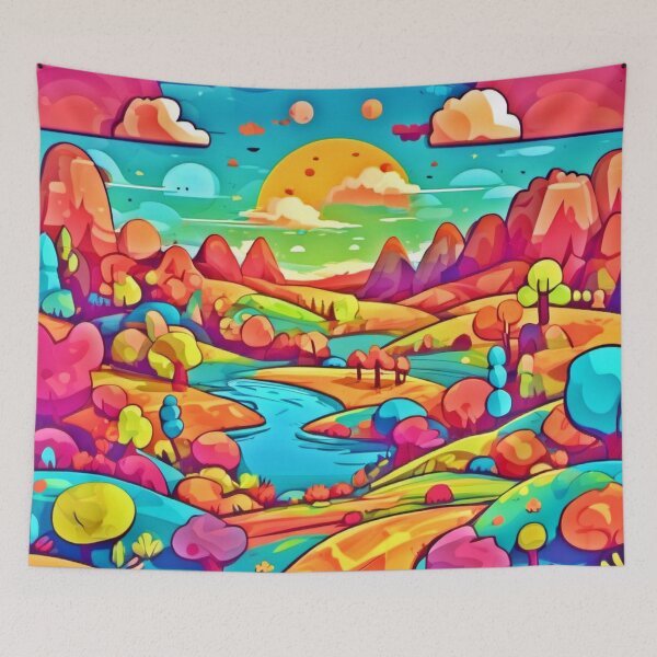 Item preview, Colorful Cartoon World designed and sold by Health And Fitness Posts e-Store.
