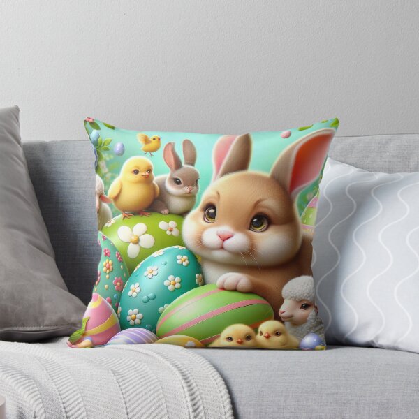 Item preview, Enchanted Easter: Adorable Bunnies, Spring Chicks, and Decorated Floral Eggs - A Pastel Springtime Delight - Design 007 designed and sold by PrintOnMyDemand.