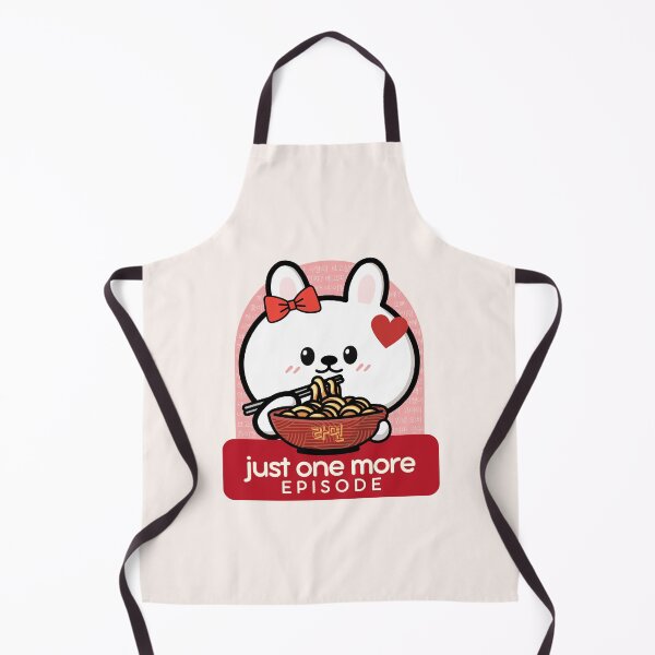Item preview, Just One More Episode | Cute Bunny Eating Korean Ramen and Watching K-Dramas designed and sold by Kimochi-Shop.
